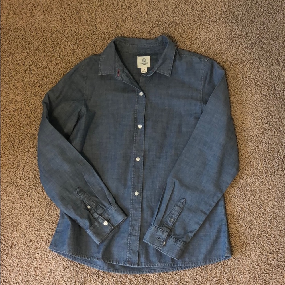 Land’s End blue cotton shirt, never worn!